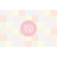 Light Pink Seersucker Patch Placemats