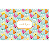 Teal Flutter Butterfly Placemats
