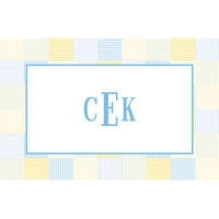 Light Blue Seersucker Patch Placemats