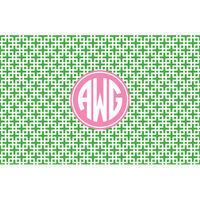 Green Lattice Placemats