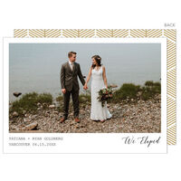 Modern We Eloped Photo Wedding Announcements