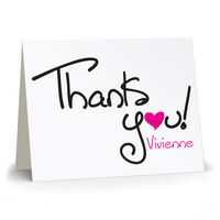 Thank You Heart Folded Note Cards