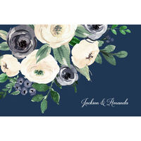 Gray and Ivory Roses Placemats