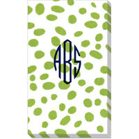 Green Spots Design Your Own Caspari Paper Linen Like Guest Towels