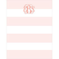 Blush Broad Stripes Flat Note Cards