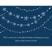 Garland of Stars Flat Holiday Cards