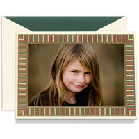 Festive Color Block Folded Photo Holiday Cards