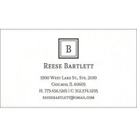 Bordered Initial Letterpress Contact Cards