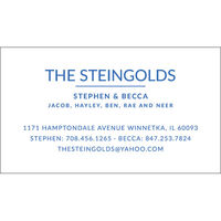 Family Name Business Cards - Raised Ink