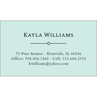 Diamond Motif Contact Cards - Raised Ink