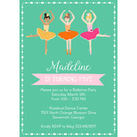 Ballerina Sweethearts Invitations