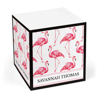 Leggy Flamingos Sticky Memo Cube