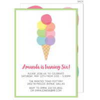 Rainbow Ice Cream Invitations