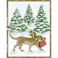 Leopard in the Snow Holiday Cards