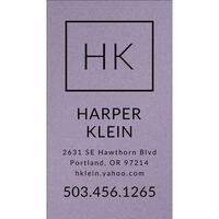 Duo Initial Frame Double Sided Shimmer Contact Cards