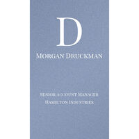 Vertical Modern Initial Double Sided Shimmer Business Cards