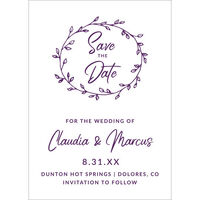 Wreath Save the Date Cards
