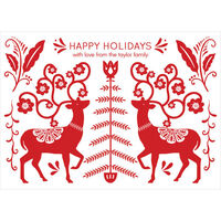 Nordic Deer Flat Holiday Cards