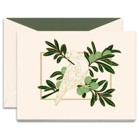 Dove in Olive Tree Folded Holiday Cards