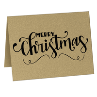 Merry Christmas Folded Shimmer Holiday Cards