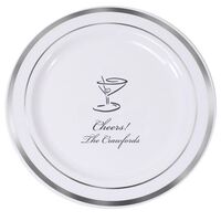 Classic Martini Premium Banded Plastic Plates