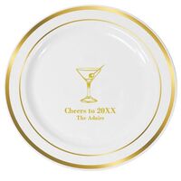 Martini Party Premium Banded Plastic Plates
