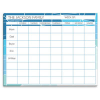 Geometric Blues Family Weekly Scheduler