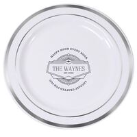 Happy Hour Every Hour Premium Banded Plastic Plates