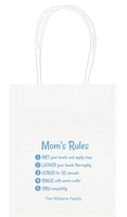 Mom's Rules Wash Your Hands Mini Twisted Handled Bags