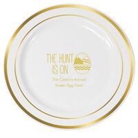 The Hunt Is On Premium Banded Plastic Plates