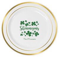 Shenanigans Premium Banded Plastic Plates