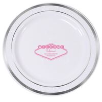 Welcome Marquee Premium Banded Plastic Plates
