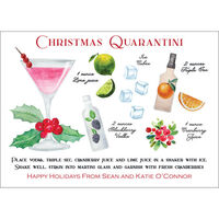 Christmas Quarantini Flat Holiday Cards