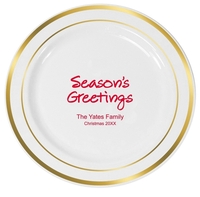 Studio Season's Greetings Premium Banded Plastic Plates
