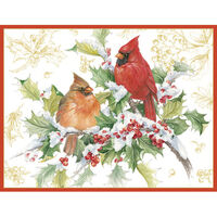 Cardinals and Holly Holiday Cards