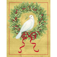 Dove with Wreath Holiday Cards