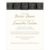 Black Ribbon Border Invitations