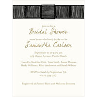 Black Ribbon Border Invitations