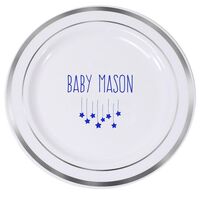 Falling Stars Premium Banded Plastic Plates