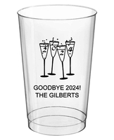 2025 New Years Glasses Clear Plastic Cups