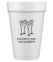 2025 New Years Glasses Styrofoam Cups