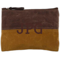 Personalized Waxed Canvas Cosmetic Bag