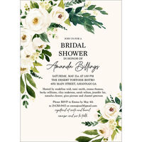 Ivory Corner Roses Invitations