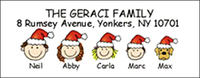 Santa Hats Address Label