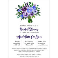 Purple Roses Bouquet Invitations
