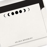 Moon Phase Flat Note Cards - Letterpress