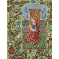 The Virgin and Child Enthroned Holiday Cards