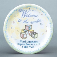 Baby Pottery Birth Plate