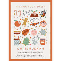 Chrismukkah Icons Flat Holiday Cards