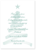 Christmas Tree with Star Invitations